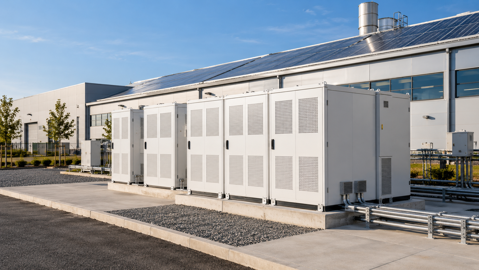 Almacenamiento con baterías junto a una instalación fotovoltaica · Imagen ilustrativa